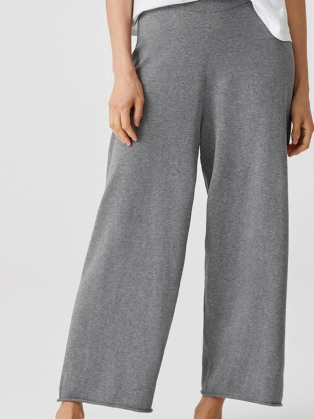 Eileen Fisher Gray Cashmere Pants S